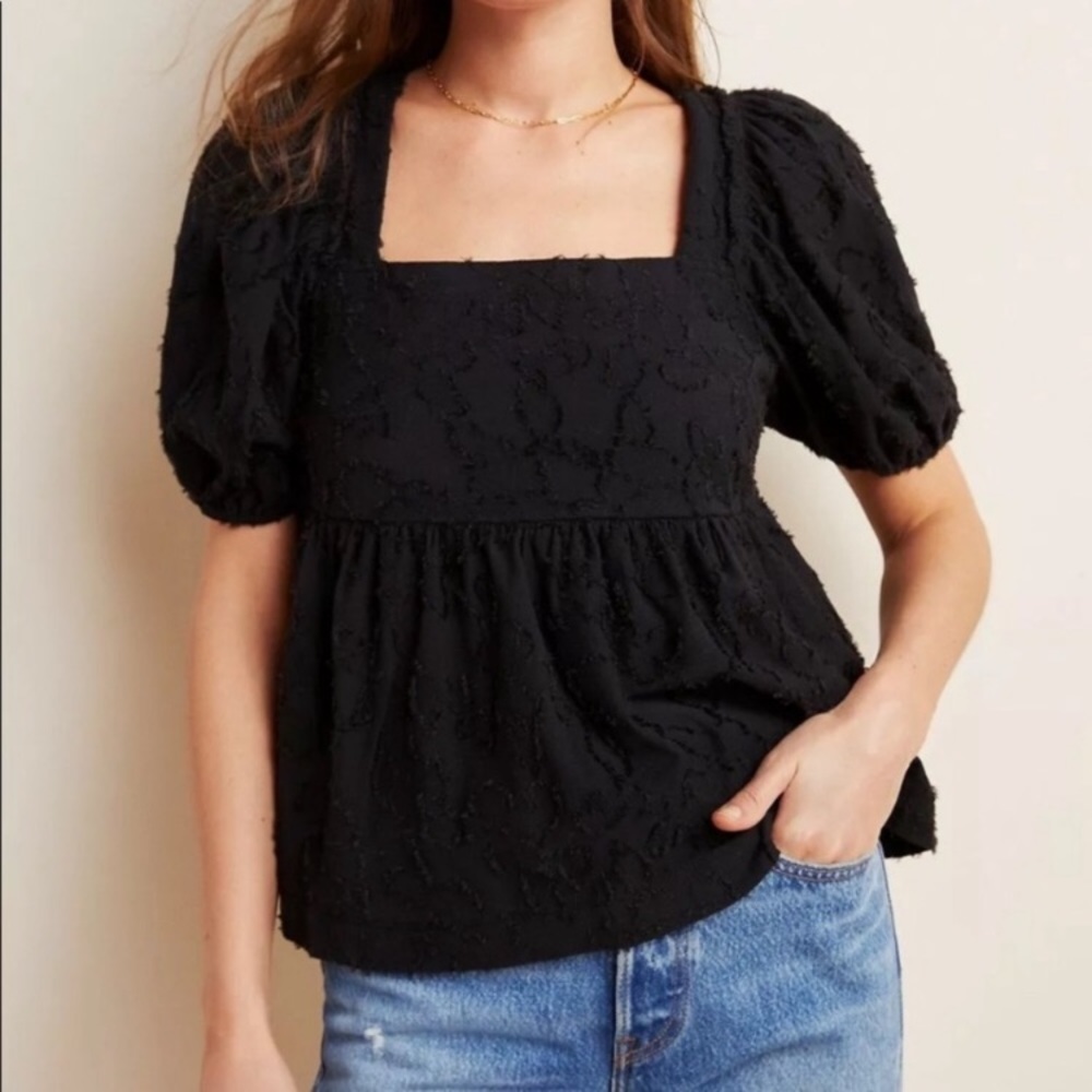 ❌SOLD❌NWT Anthropologie Batia Textured  Top - Picture 3 of 9